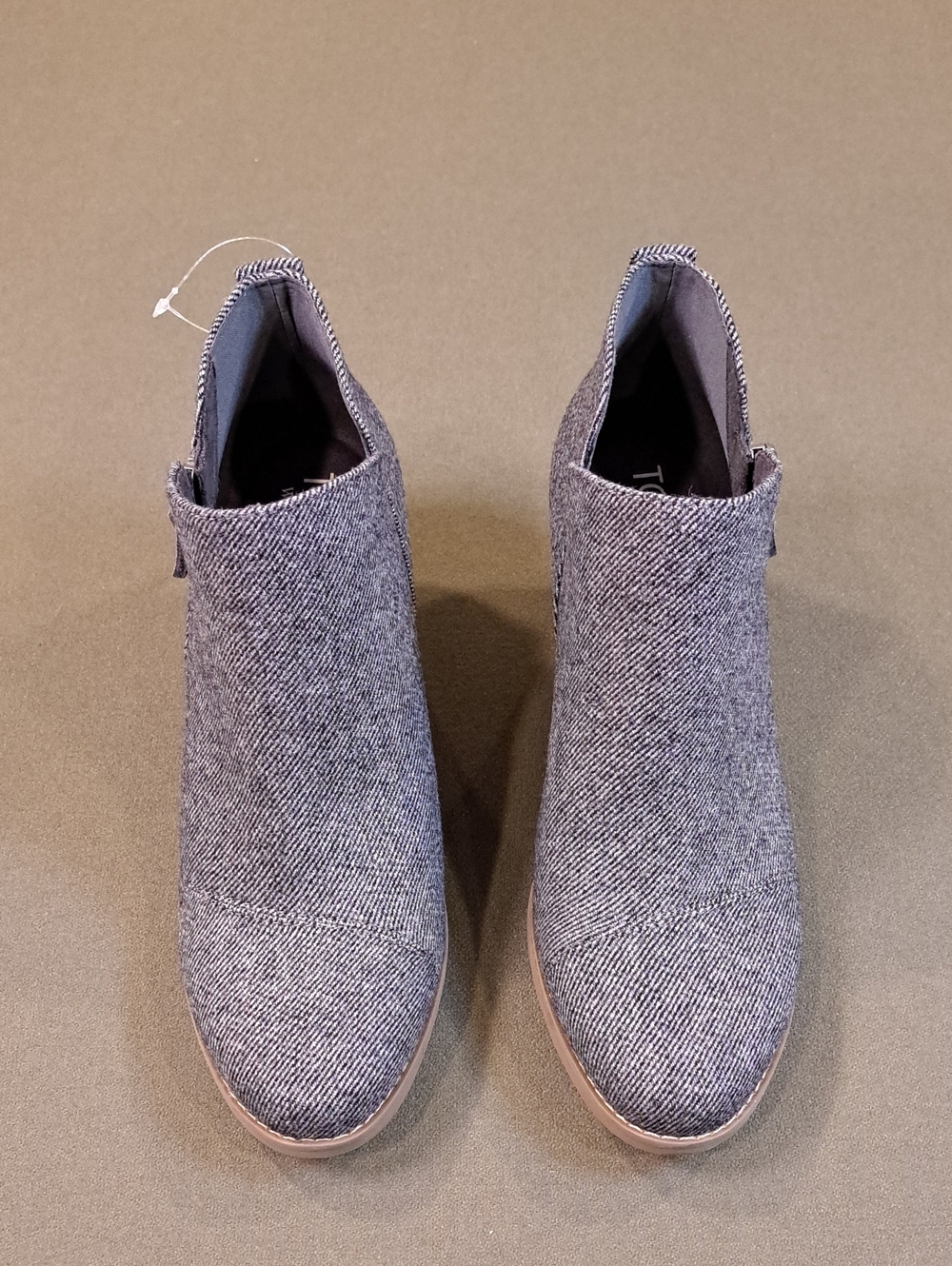 Toms Women's Goldie Shimmer Twill Wedge Boot In Gray - Size: 9 - Picture 2 of 11